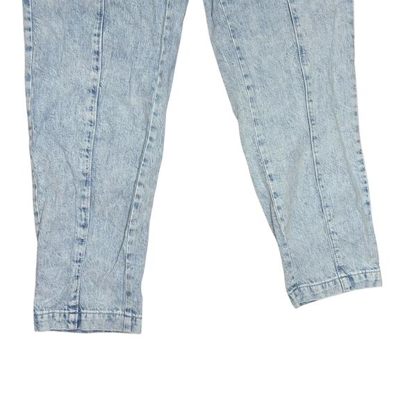 Loft Sz S High Tall Rise Jogger Jeans Light Dusty Indigo 100% Cotton Adjustable - Picture 3 of 12